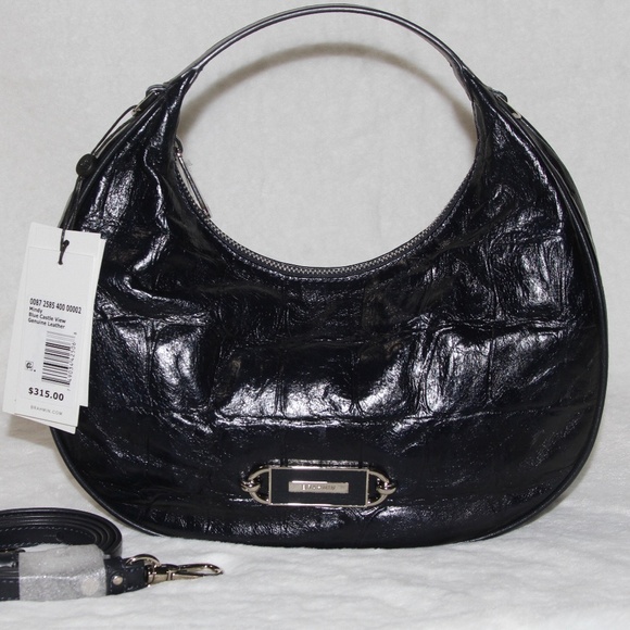 NWT BRAHMIN Mindy Crossbody Leather Purse Blue Castle View